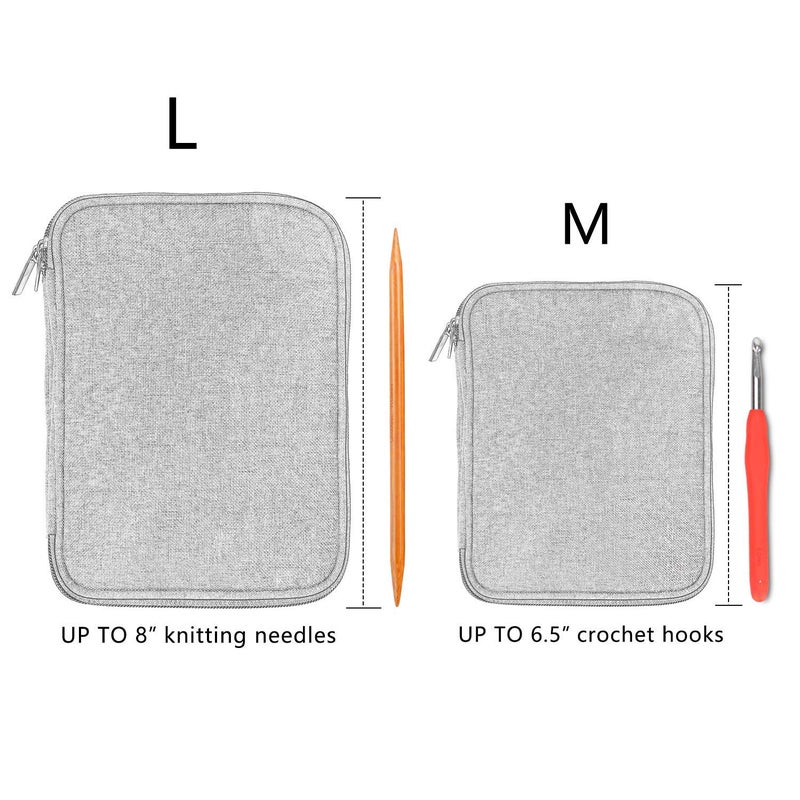 Teamoy Crochet Hooks Case, Aluminum Crochet Hooks Storage Bag for Crochet Kits and Knitting Accessories,Perfect for Beginners and Experienced Crochet Lovers, Owls (Bag Only) - Image 2